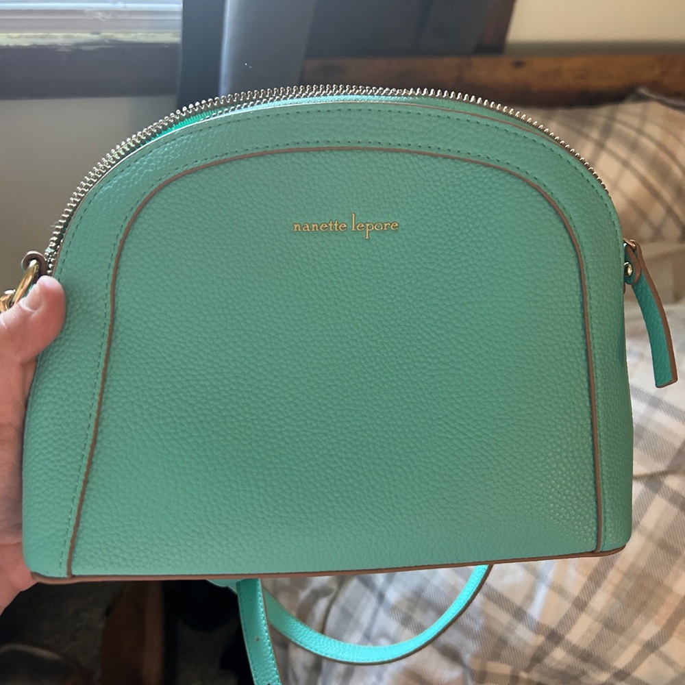 Nanette Lepore Mint Green Dome Crossbody Bag